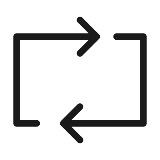 Repeat icon, solid style, from Unicons Thin Line