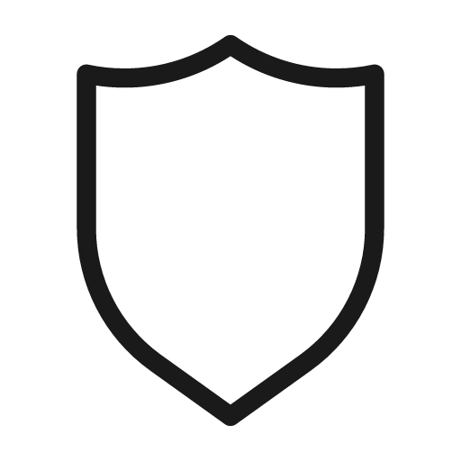 Shield icon, solid style, from Unicons Thin Line