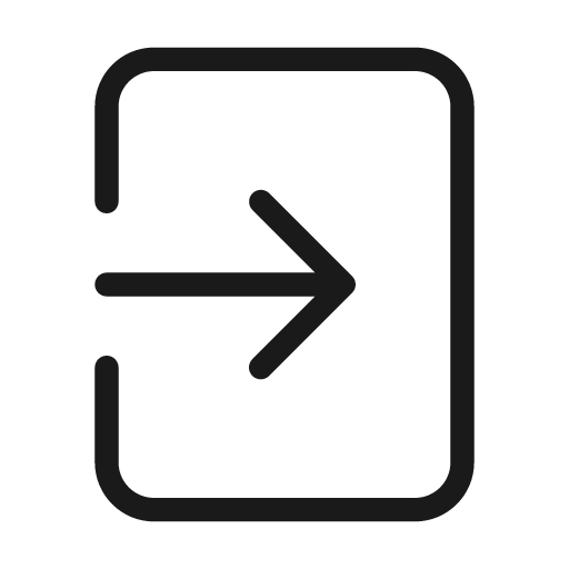 Signout icon, solid style, from Unicons Thin Line