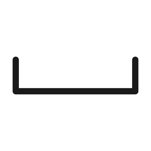 Space key icon, solid style, from Unicons Thin Line