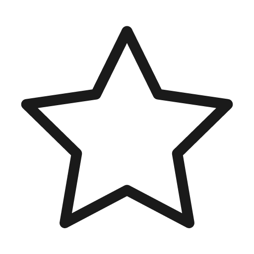 Star icon, solid style, from Unicons Thin Line
