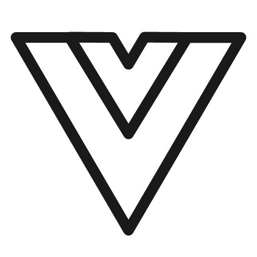 Vuejs alt icon, solid style, from Unicons Thin Line