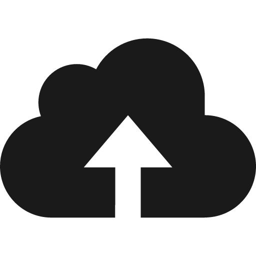 Cloud upload icon, solid style, from uiw icons