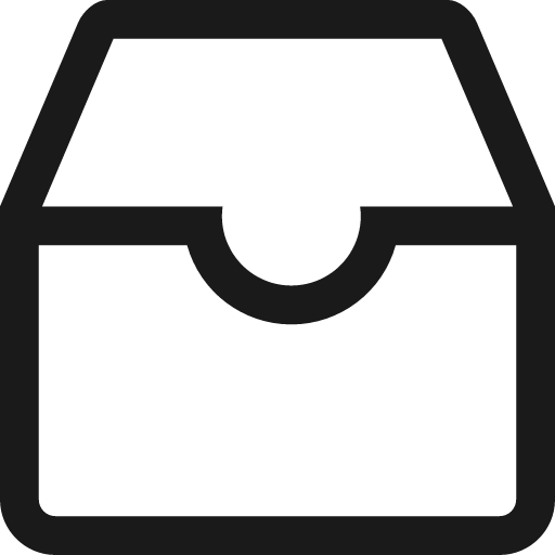 Inbox icon, solid style, from uiw icons