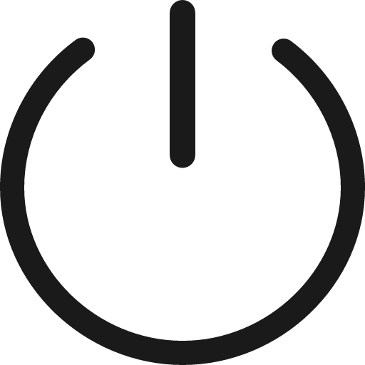 Poweroff icon, solid style, from uiw icons