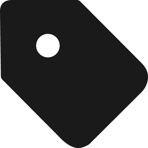 Tag icon, solid style, from uiw icons