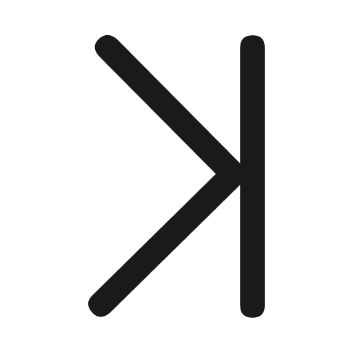 Verticle right icon, solid style, from uiw icons