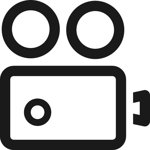 Video camera icon, solid style, from uiw icons