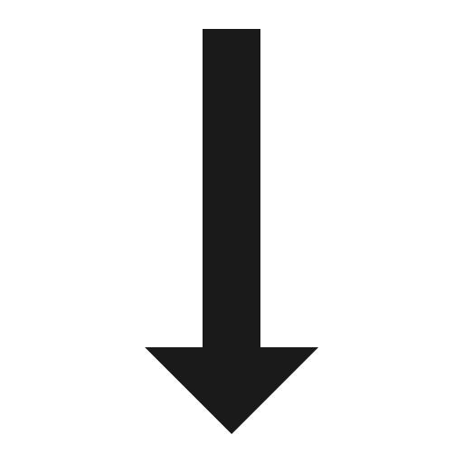 Arrow long down icon, solid style, from Vaadin Icons
