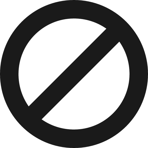 Ban icon, solid style, from Vaadin Icons
