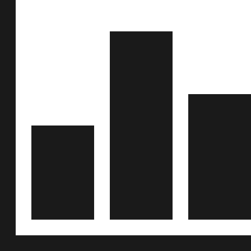Bar chart h icon, solid style, from Vaadin Icons
