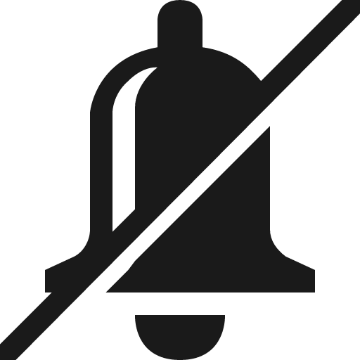 Bell slash icon, solid style, from Vaadin Icons