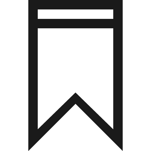 Bookmark o icon, solid style, from Vaadin Icons