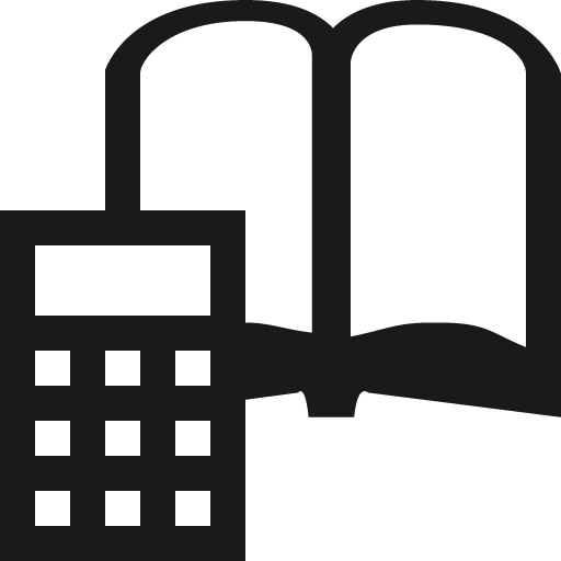 Calc book icon, solid style, from Vaadin Icons