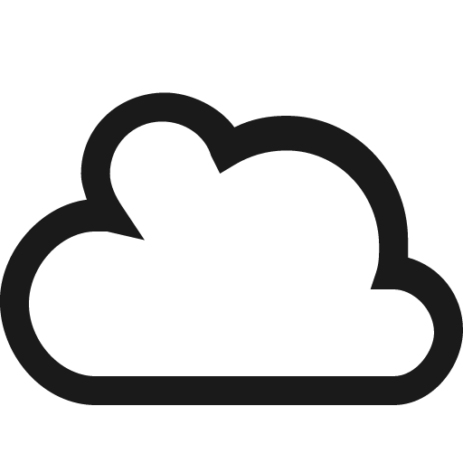 Cloud o icon, solid style, from Vaadin Icons