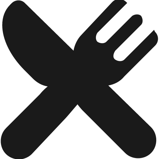 Cross cutlery icon, solid style, from Vaadin Icons