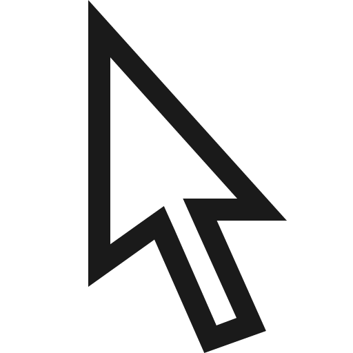 Cursor o icon, solid style, from Vaadin Icons