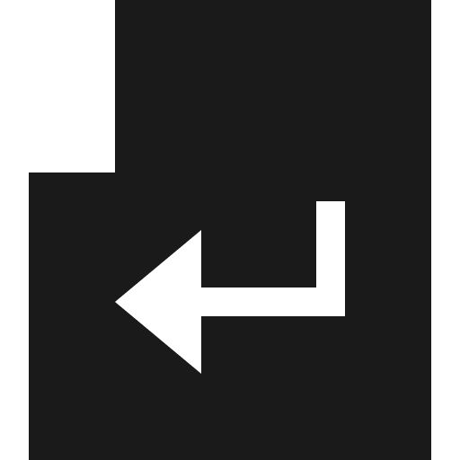 Enter icon, solid style, from Vaadin Icons