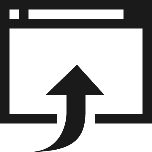 External browser icon, solid style, from Vaadin Icons
