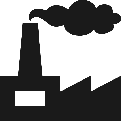 Factory icon, solid style, from Vaadin Icons