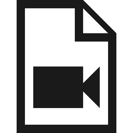 File movie icon, solid style, from Vaadin Icons