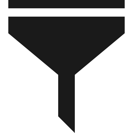 Filter icon, solid style, from Vaadin Icons