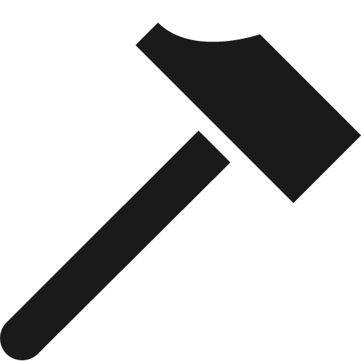 Hammer icon, solid style, from Vaadin Icons