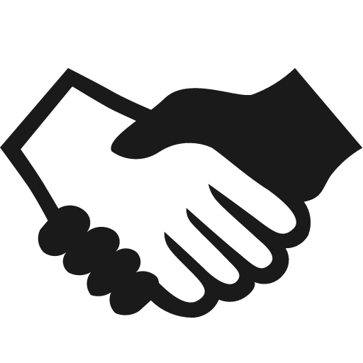 Handshake icon, solid style, from Vaadin Icons