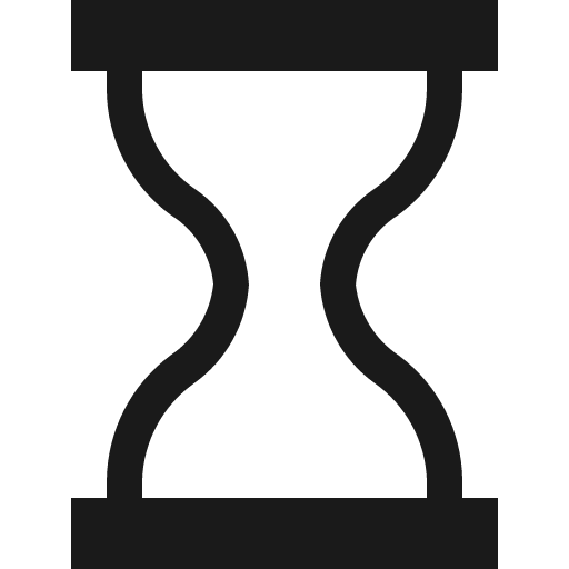 Hourglass empty icon, solid style, from Vaadin Icons