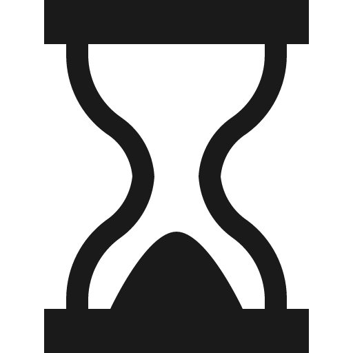 Hourglass end icon, solid style, from Vaadin Icons