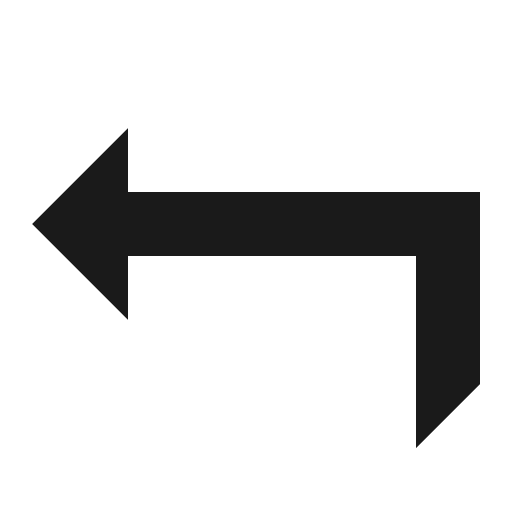 Level left icon, solid style, from Vaadin Icons