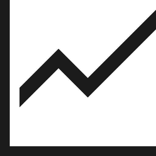 Line chart icon, solid style, from Vaadin Icons
