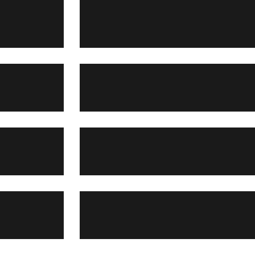 List icon, solid style, from Vaadin Icons