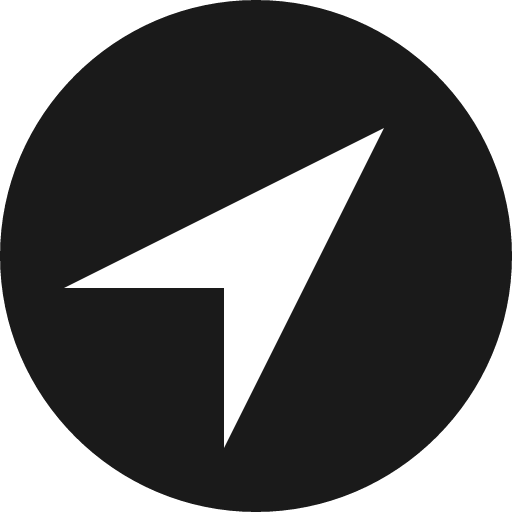 Location arrow circle icon, solid style, from Vaadin Icons
