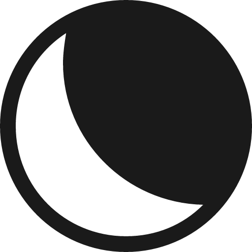 Moon icon, solid style, from Vaadin Icons