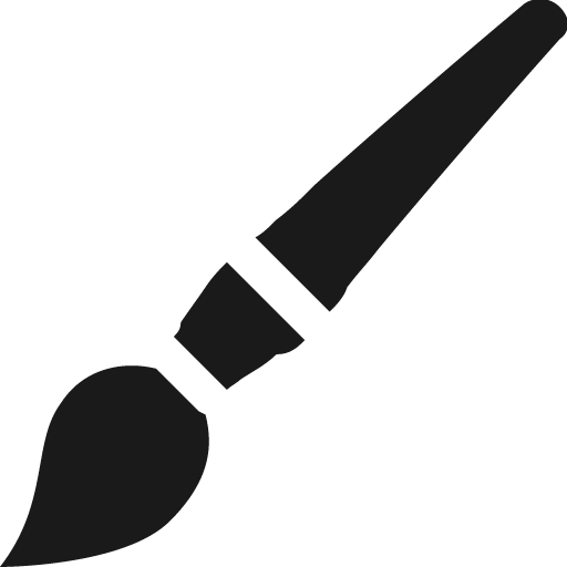 Paintbrush icon, solid style, from Vaadin Icons