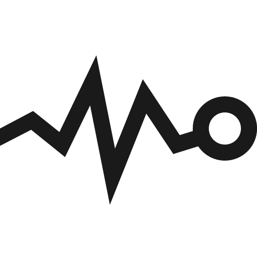 Spark line icon, outline style, from Vaadin Icons