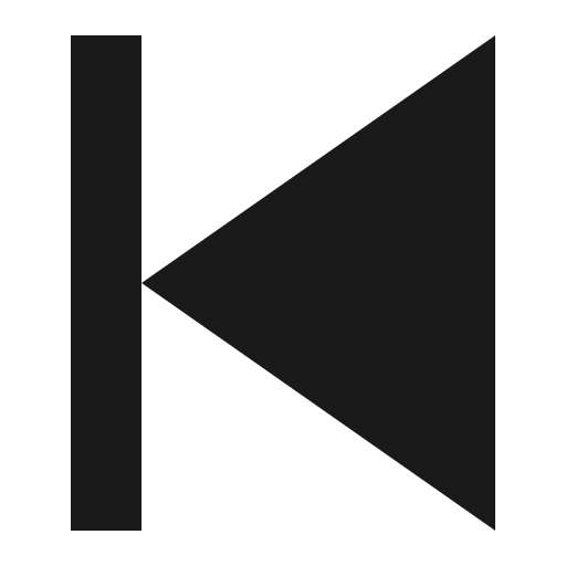 Step backward icon, solid style, from Vaadin Icons