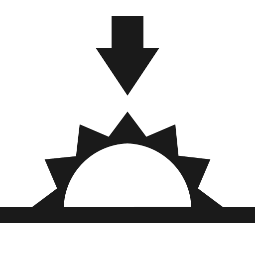 Sun down icon, solid style, from Vaadin Icons
