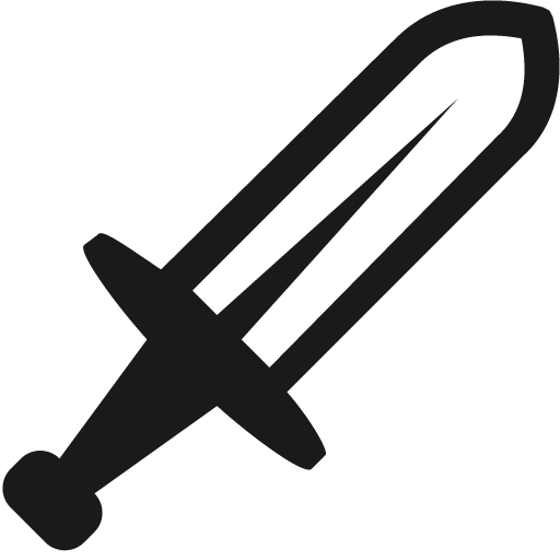 Sword icon, solid style, from Vaadin Icons