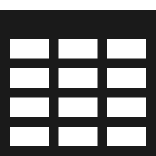 Table icon, solid style, from Vaadin Icons