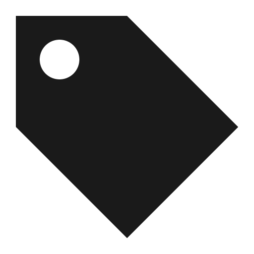 Tag icon, solid style, from Vaadin Icons