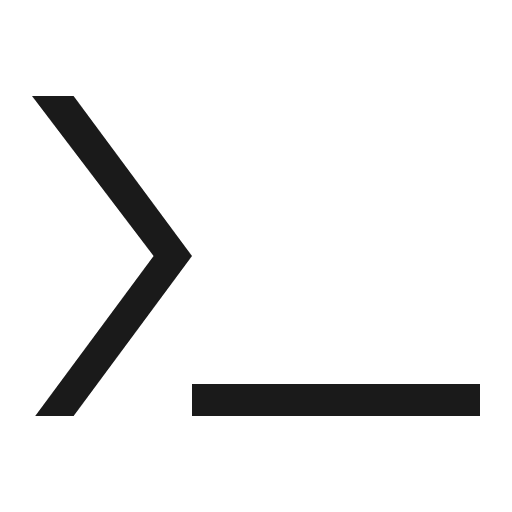 Terminal icon, solid style, from Vaadin Icons
