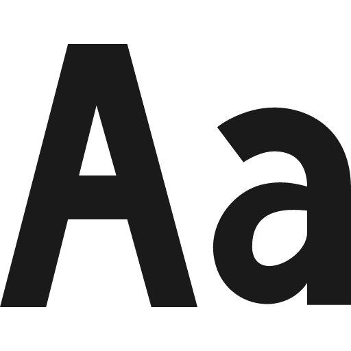 Text label icon, solid style, from Vaadin Icons