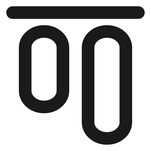 Align start horizontal icon, line style, from Vadivam