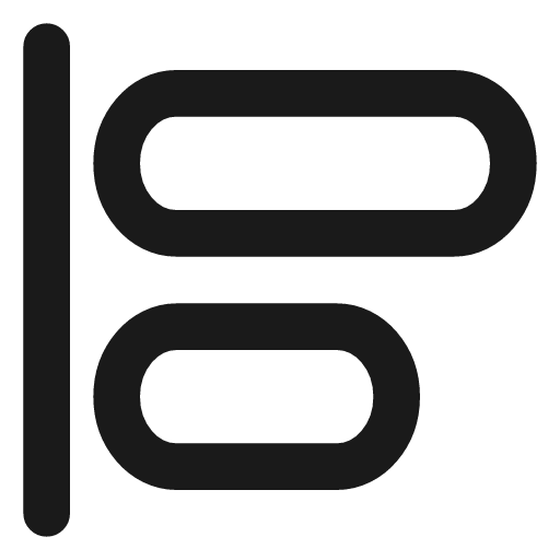 Align start vertical icon, line style, from Vadivam