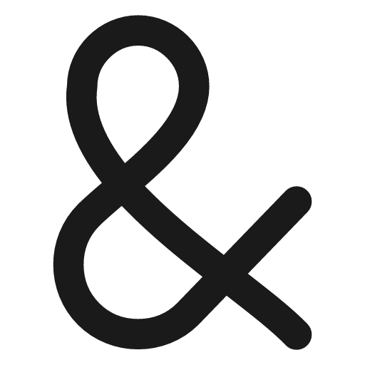Ampersand icon, line style, from Vadivam