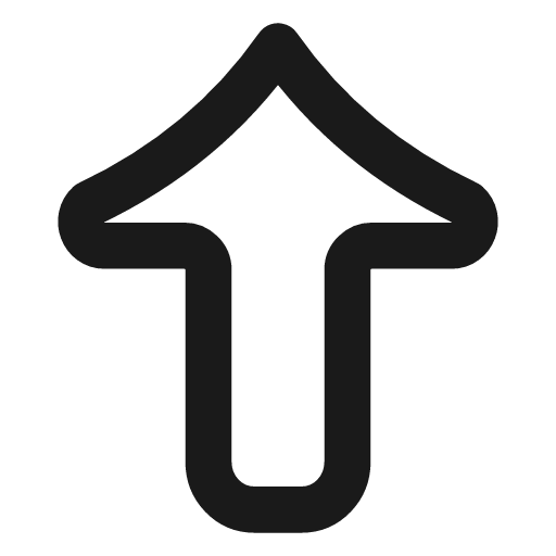 Arrow big up icon, line style, from Vadivam
