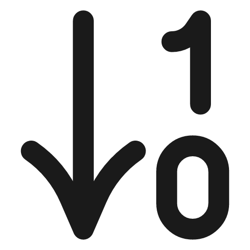 Arrow down 1 0 icon, line style, from Vadivam