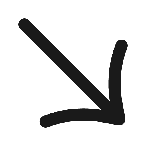 Arrow down right icon, line style, from Vadivam